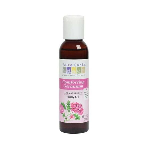 Buy Aura Cacia Comforting Geranium Body Oil 118 ml