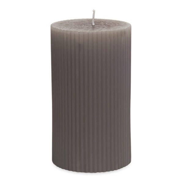 Buy Basic Velvet Rose Candle, Grey - 7x12 cm