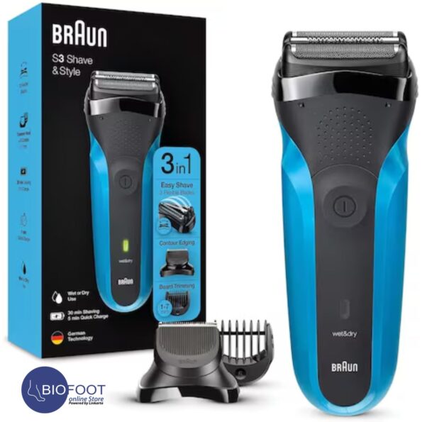 Buy Braun Series 3 Shave 310Bt And Style Rechargeable Wet And Dry Electric Shaver, Blueblack