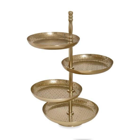 Buy Hike Candle Stand, Gold - 25x45.5 cm