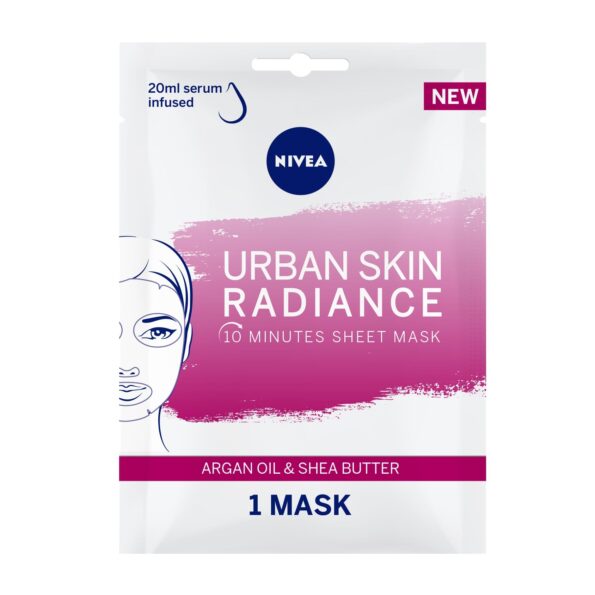 Buy Nivea Urban Skin Radiance Sheet Mask Argan Oil & Shea Butter