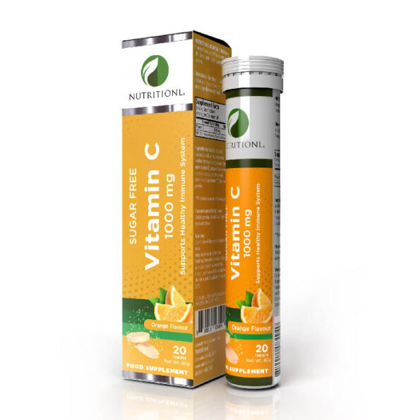 Buy Nutritionl Vitamin C 1000 mg Orange Flavour Effervescent 20 Tablets