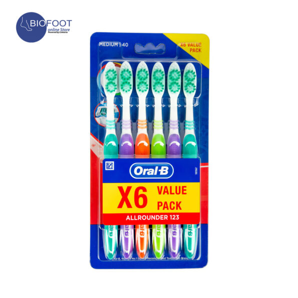 Buy Oral-B All Rounder 123 M40 Toothbrush *6Value Pack