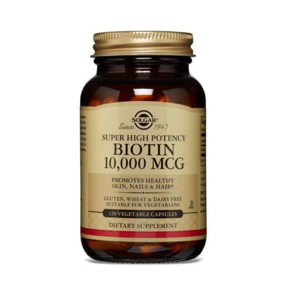 Buy Solgar Biotin 10000mcg 120's Vegetable capsules