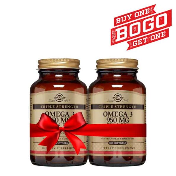 Buy Solgar Omega 3 950 mg Softgels 100's Bogo (1+1)