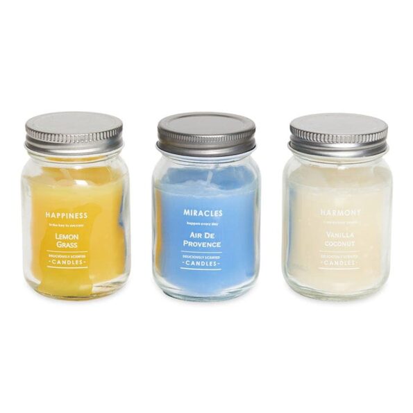 Buy Summer 3-Piece Vanilla, Lemongrass, & Air de Provence Candle Set, Multicolour