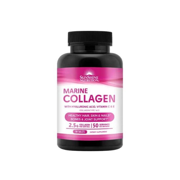 Buy Sunshine Nutrition Marine Collagen With Vitamin C&E 100 Tabs