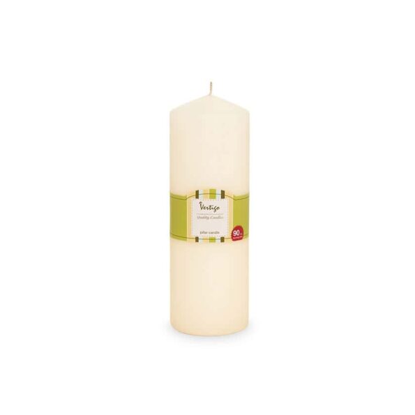 Buy Vertigo Pillar Candle, Ivory - 7.5x22.5cm