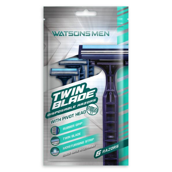 Buy Watsons Men Twin Blade Disposable Razor 6pcs