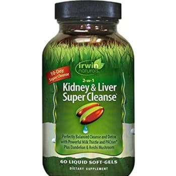 2-In-1 Kidney Plus Liver Super Cleanse Dietary Supplement 240mg - 60 Liquid Softgels