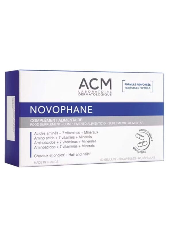 ACM Novophane Capsules Food Supplement For Hair & Nail Growth Pack of 60's