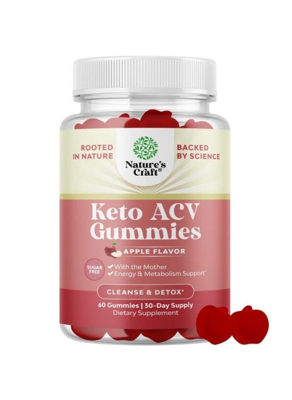 ACV Apple Cider Vinegar Gummies - Sugar Free Apple Cider Vinegar Gummies with The Mother for Full Body Cleanse and Detox Natural Energy and...