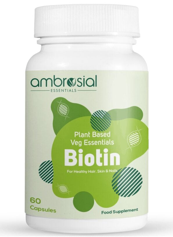 Ambrosial Biotin Hair Growth Supplement | Sesbania Agati Plant Based Biotin Supplements| High Strength 2500mcg Biotin Tablets | Hair Skin & Nails...