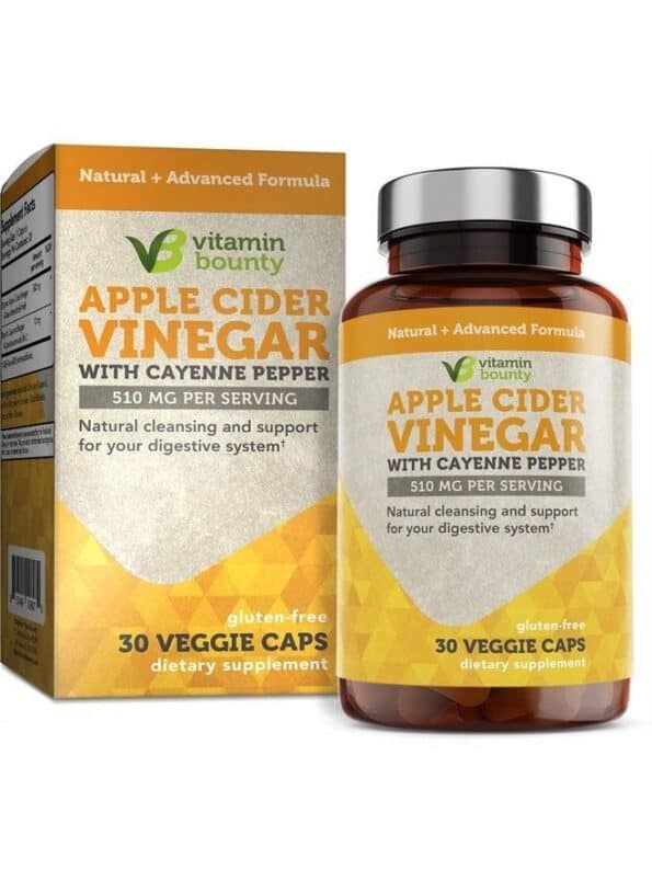 Apple Cider Vinegar Capsules - Apple Cider Vinegar Pills with Cayenne Pepper, Apple Cider Vinegar with Mother, ACV Capsules, Digestive Support -...