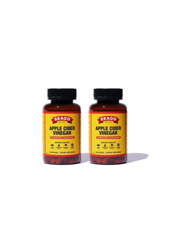 Bragg Apple Cider Vinegar Capsules - Vitamin D3 & Zinc - 750Mg Of Acetic Acid - Immune & Weight Management Support - Non-Gmo, Vegan, Gluten Free,...