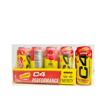 C4 Starburst Cherry Zero sugar Energy Drink 473ml Pack of 12