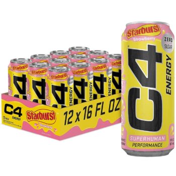 C4 Starburst Strawberry Energy Drink 473ml Pack of 12