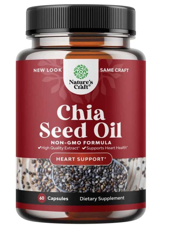 Chia Seed Oil Supplement for Weight Loss 60 Capsules
