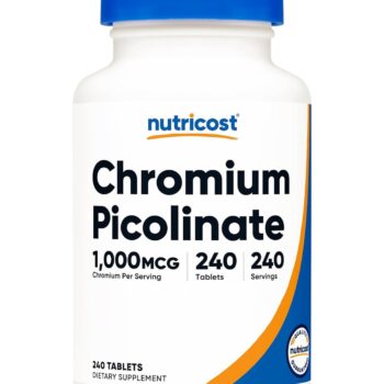 Chromium 1000 Mcg 240 Tablets Gluten Free Nongmo