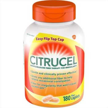 Citrucel Methylcellulose Fiber Therapy for Regularity, Fiber Caplets, 180-Count Bottle