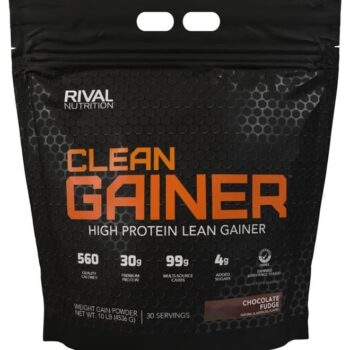 Clean Gainer - Chocolate Fudge 10 Pound - Delicious Lean Mass Gainer with Premium Dairy Proteins, Complex Carbohydrates, and Quality Lipids, No...