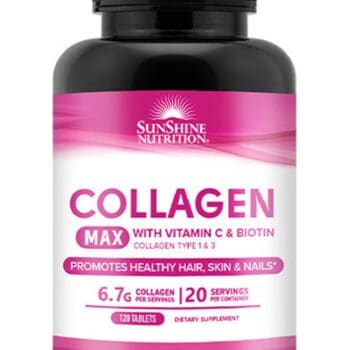 Collagen Max Tablets With Vitamin C & Biotin I Collagen Type 1&3 Promotes Healthy Hair, Skin And Nails 120 Tablets