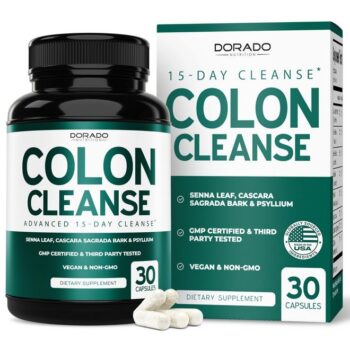 Colon Cleanse & Detox 15 Day Cleanse (30 Count) Intestinal Cleanse Pills & Probiotic for Gentle Laxative & Bowel Relief for Stomach Bloating & Gut...