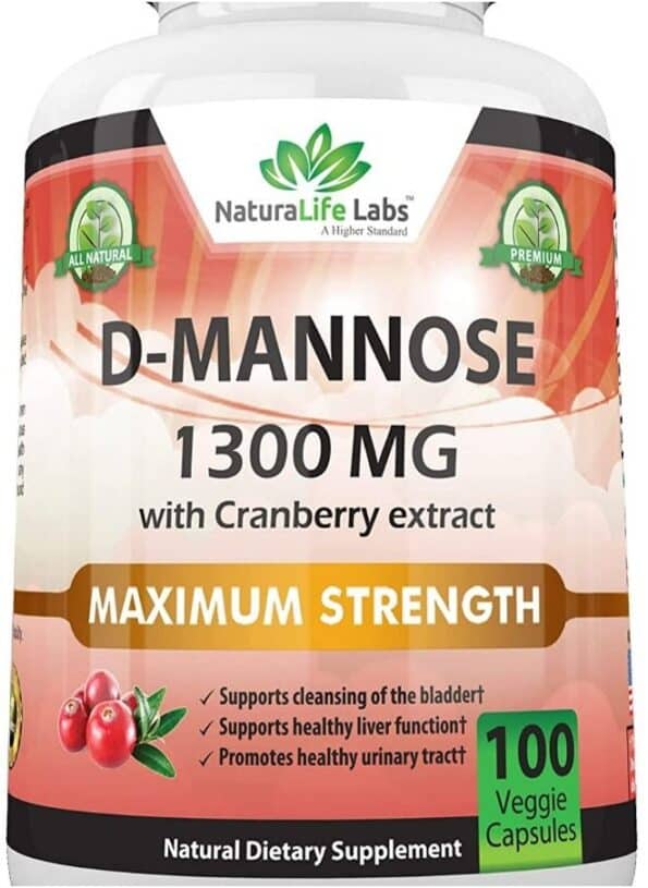 D-Mannose 1300 mg with Cranberry Extract 100 capsules
