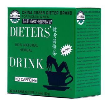 Dieters 100% Natural Herbal Drink No Caffeine 30 Tea Bags 2.12oz 60g