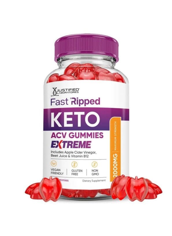 Fast Ripped Keto ACV Gummies Extreme 2000MG Fast Ripped Keto Gummies Apple Cider Vinegar Formulated with Pomegranate Beet Juice Powder B12 Vegan...