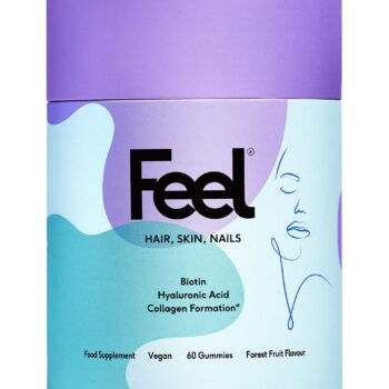 Feel Beauty Gummies, Edible Hyaluronic Acid, 100% Halal, Promotes Healthy Hair, Beautiful Skin, and Nail Support, (60 gummies)