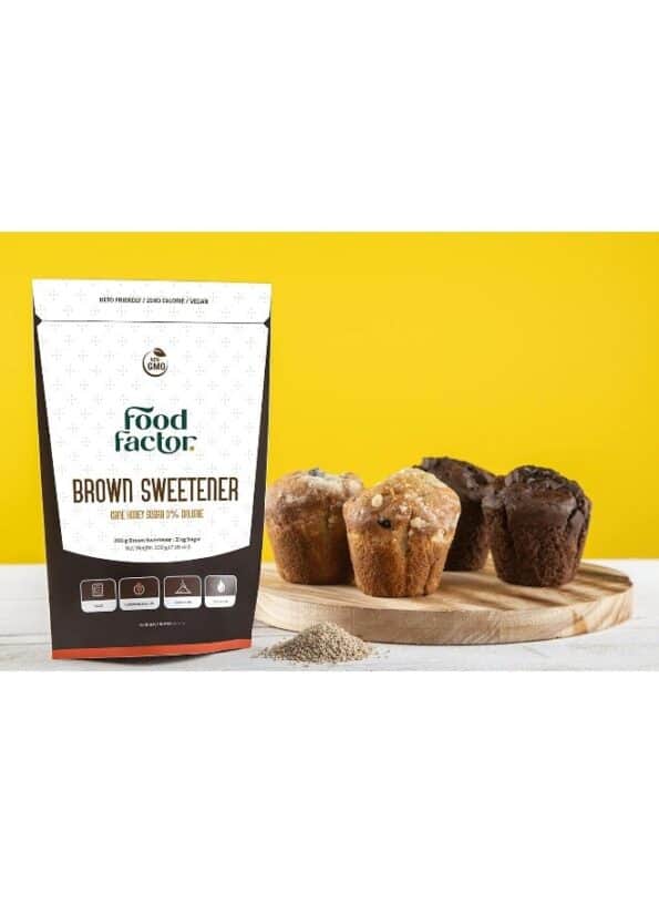 Food Factor Brown Sweetener | Made in Spain Sugar Cane Granulated Zero Sugar, Zero Calorie, Zero Carb, Zero Fat Suitable For Diabetic, Vegan, Keto...