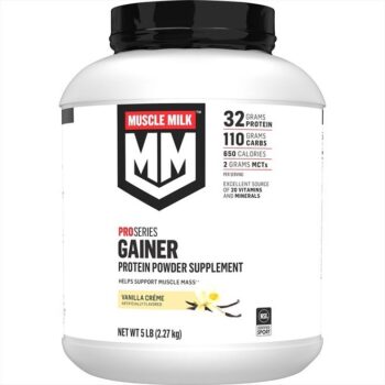 Gainer Protein Powder, Vanilla Creme, 32g Protein, 5 Pound
