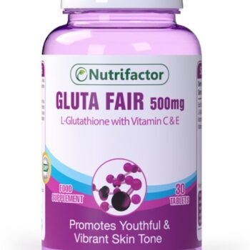 GlutaFair - Promotes Youthful & Vibrant Skin Tone - L Glutathione with Vitamin C & E - 30 Tablets