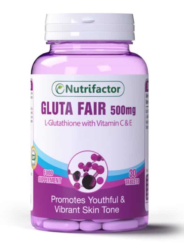 GlutaFair - Promotes Youthful & Vibrant Skin Tone - L Glutathione with Vitamin C & E - 30 Tablets
