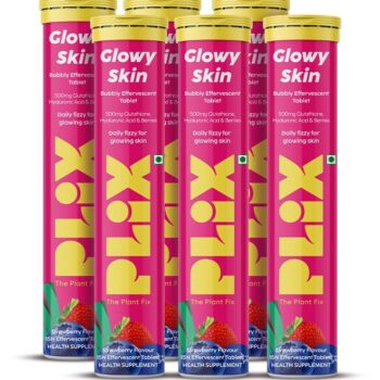 Glutathione Skin Glow 90 Effervescent Tablets 500MG Pack Of 6, Strawberry Flavour