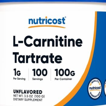 L-Carnitine Tartrate Powder 100 Grams - 1 Gram per Serving