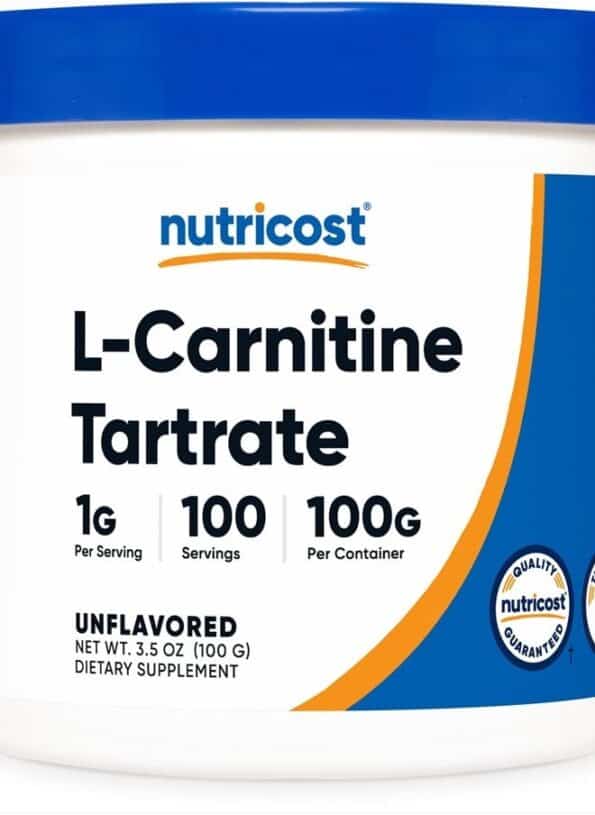 L-Carnitine Tartrate Powder 100 Grams - 1 Gram per Serving
