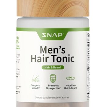 Men's Hair Tonic, Hair & Beard, Supports Growth, Promotes Stronger Hair and Nourishes Hair & Beard, Dietary Supplement - 60 Capsules