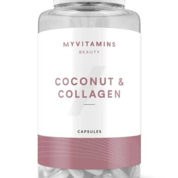 MyVitamins Coconut and Collagen – Beauty 60 Capsules for Hair, Skin, and Nail Health with Vitamin C
