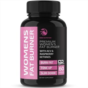 Nobi Nutrition Fat Burner For Women With ACV & Raspberry Ketones,60 Capsules