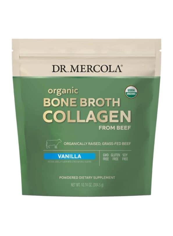 Organic Bone Broth Collagen From Beef, Vanilla 10.74 Oz