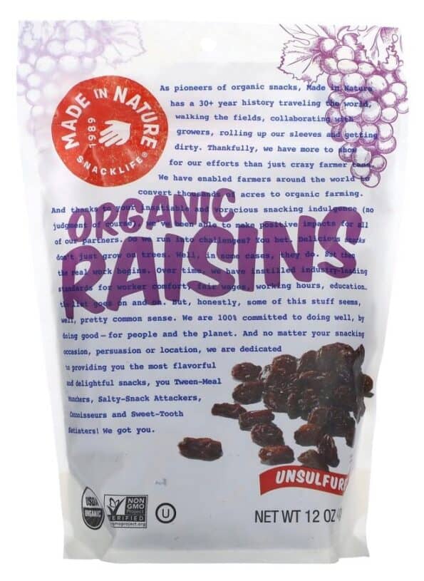 Organic Raisins 12 oz (340 g)