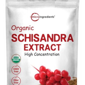 Organic Schisandra Extract Powder, 8 Ounce, Traditional Adaptogen and Filler Free, Pure Schisandra Supplement, Supports Liver Detox and Cognitive...