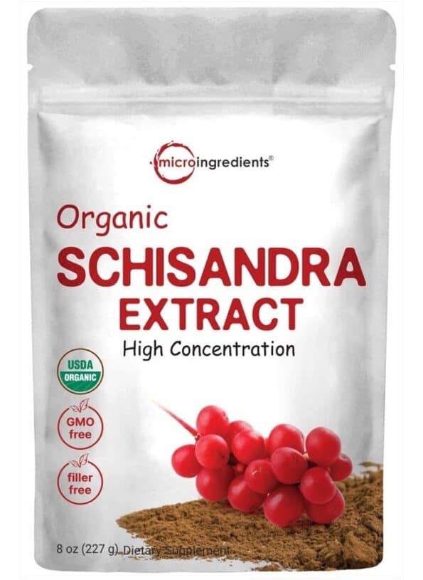 Organic Schisandra Extract Powder, 8 Ounce, Traditional Adaptogen and Filler Free, Pure Schisandra Supplement, Supports Liver Detox and Cognitive...