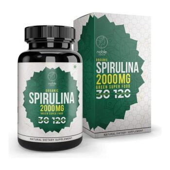 Organic Spirulina 2000 mg, Green Super Food - 120 Veg Capsules