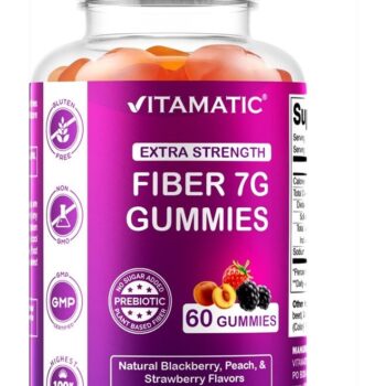Prebiotic Fiber Gummies for Adults - 7G Fiber Extra Strength - Zero Sugar Added - 60 Pectin Based Gummies - Digestive Health & Regularity Support