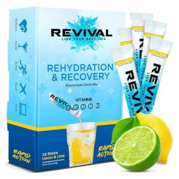 Revival Rapid Rehydration Electrolytes Powder Lemon & Lime 12 Sachet