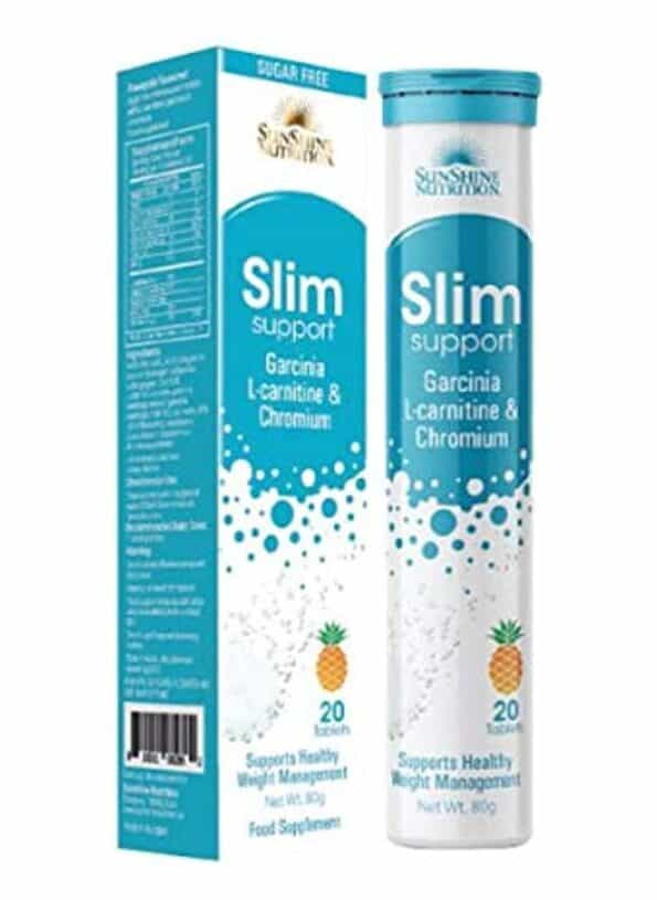 Slim Support Infused With Garcinia, L-Carnitine And Chromium Food Supplement Supports Healthy Weight Management Pineapple Flavour Effervescent...
