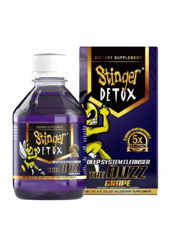 Stinger Detox Buzz 5X Extra Strength Drink - Grape Flavor - 8 FL OZ - 2 Pack